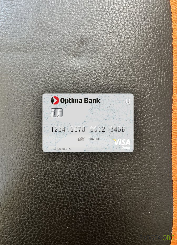 Kirghizistan Optima Bank carte de débit visa photolook , avant